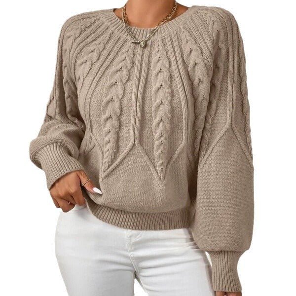 Fashion Retro Prismatic Twist Knitted Sweater - AmiraMart