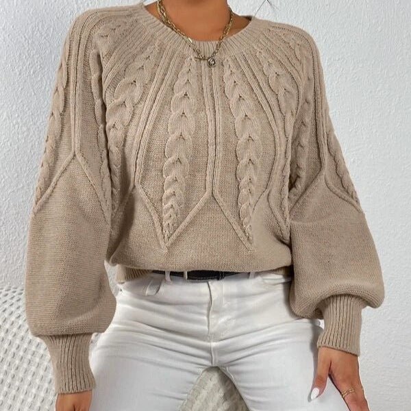 Fashion Retro Prismatic Twist Knitted Sweater - AmiraMart