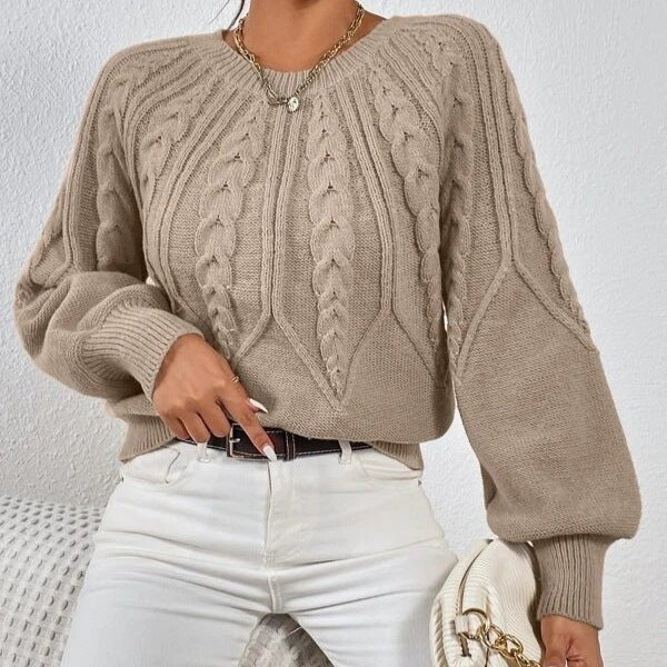 Fashion Retro Prismatic Twist Knitted Sweater - AmiraMart