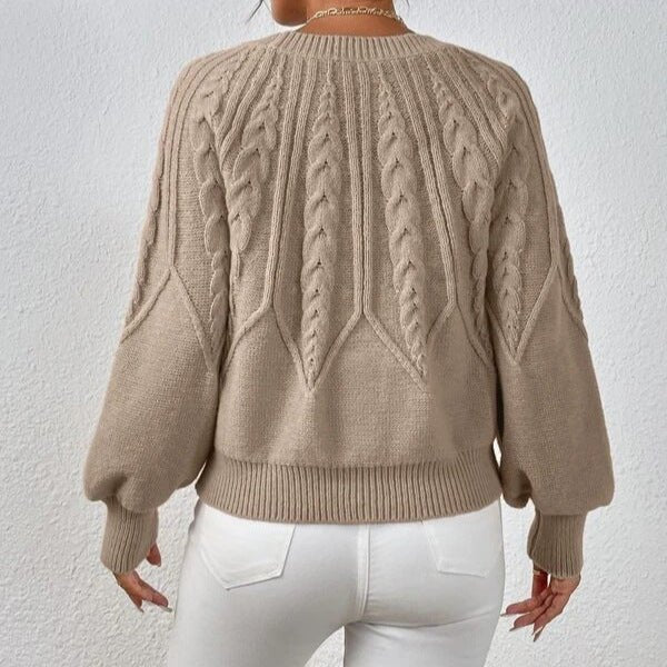 Fashion Retro Prismatic Twist Knitted Sweater - AmiraMart