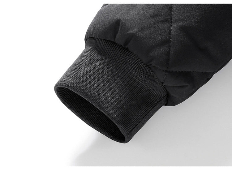 Fashion Rhombic Design Cotton Coat - AmiraMart