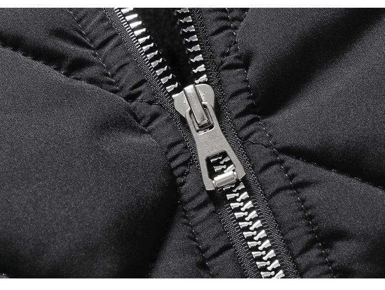 Fashion Rhombic Design Cotton Coat - AmiraMart