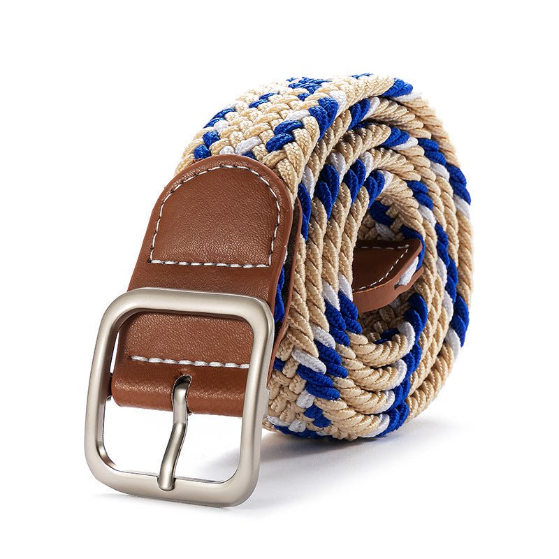 Fashion Square Buckle Women's Canvas Belt - AmiraMart