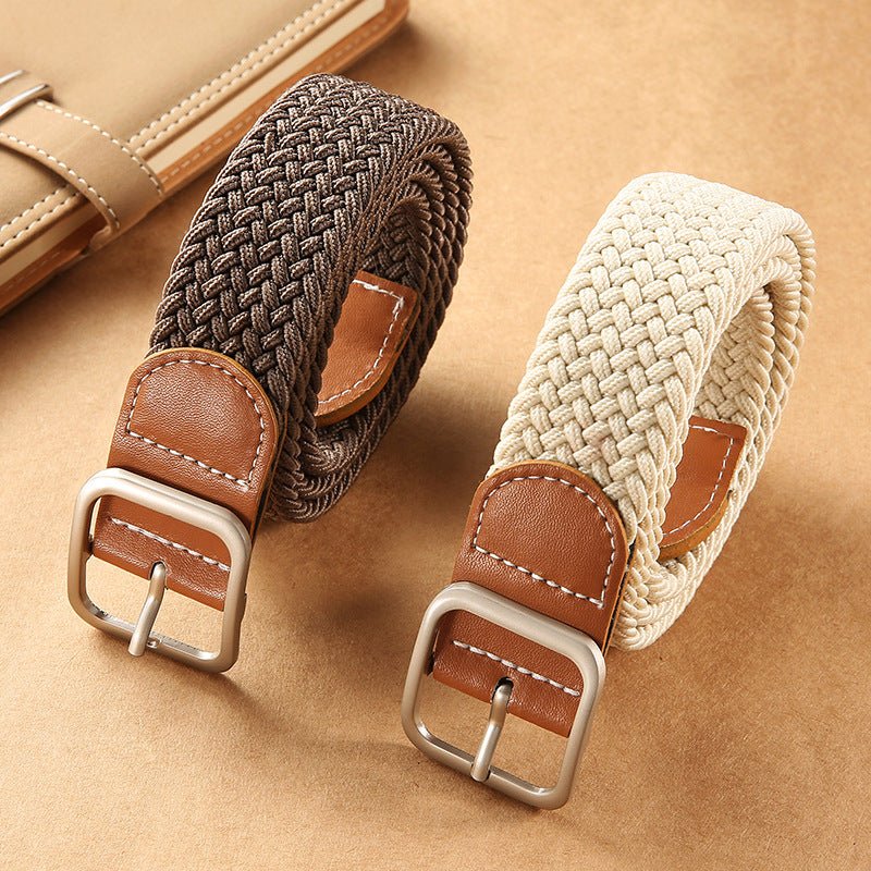 Fashion Square Buckle Women's Canvas Belt - AmiraMart