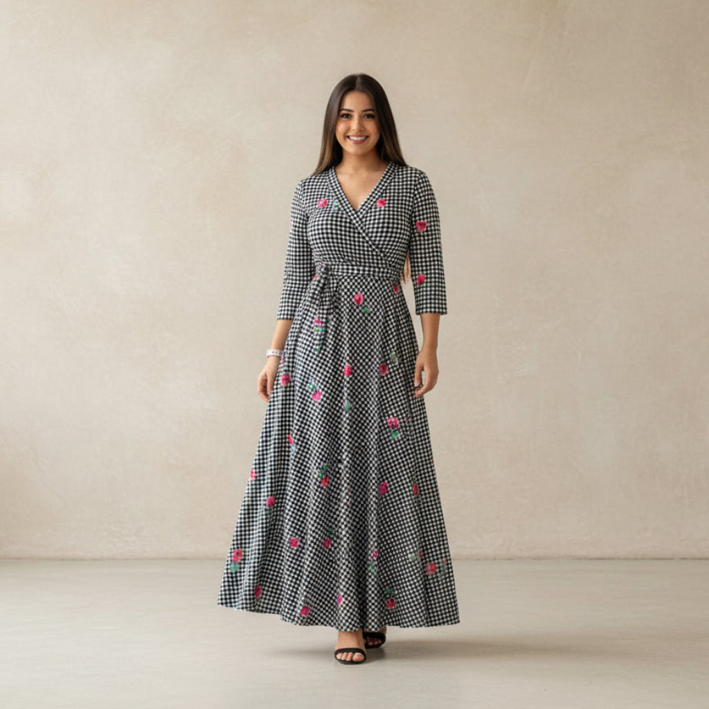 Fashion Summer Elegant V - Neck Dress - AmiraMart