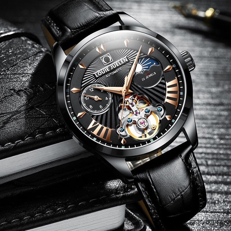 Fashion Trend Hollow Waterproof Male Mechanical Watch - AmiraMart