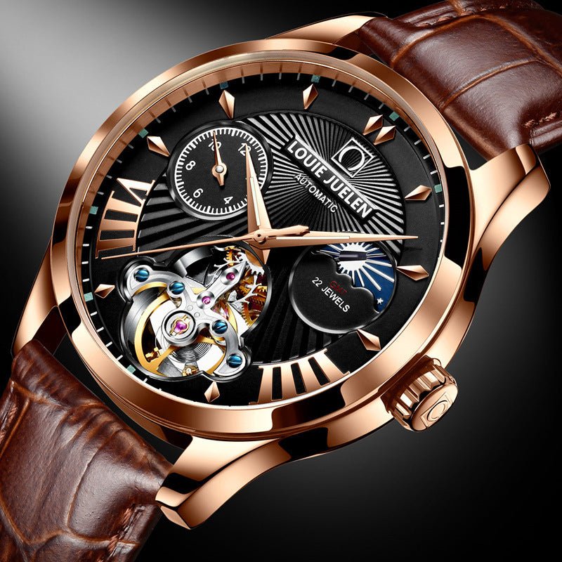 Fashion Trend Hollow Waterproof Male Mechanical Watch - AmiraMart