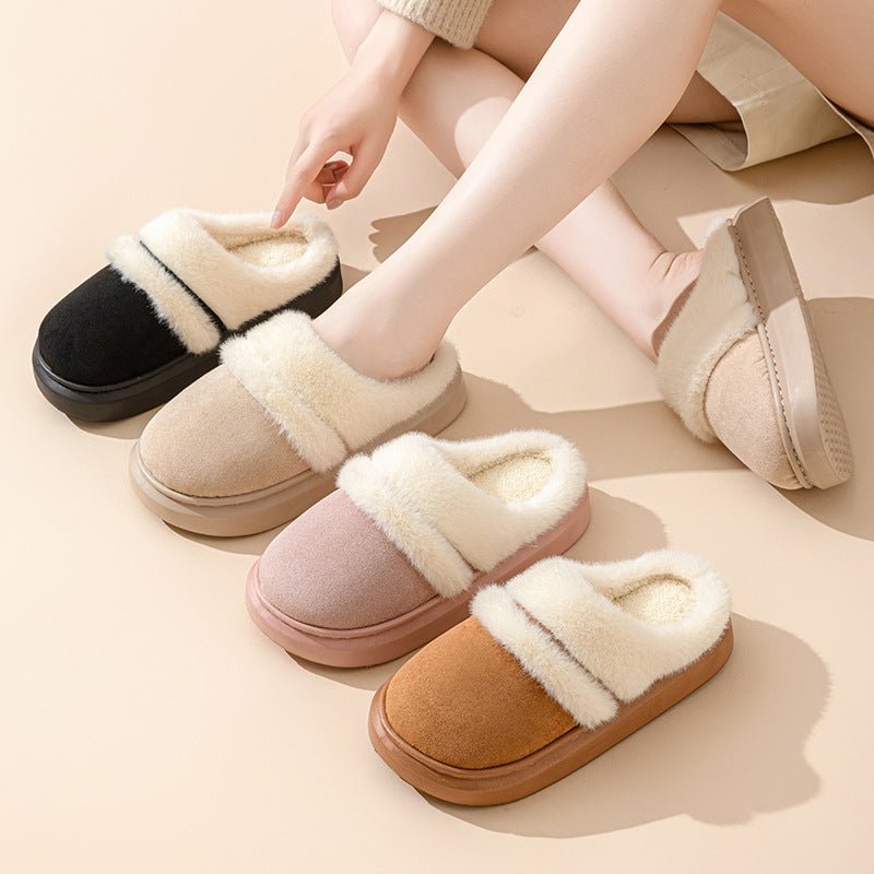 Fashion Warm Cotton Slippers For Women - AmiraMart