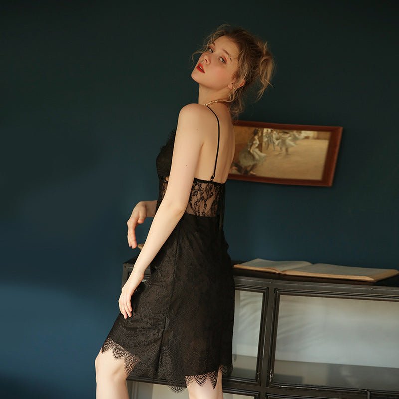 Fashionable home wear short skirt pajamas - AmiraMart
