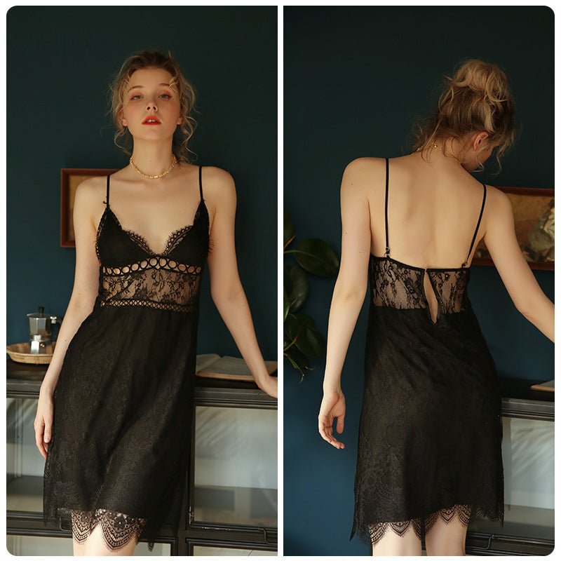 Fashionable home wear short skirt pajamas - AmiraMart