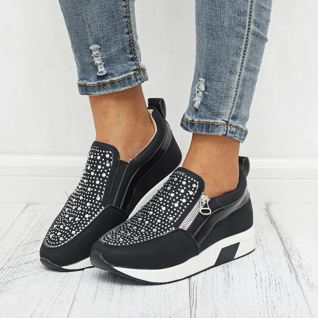 Female Knitted Vulcanized Shoes - AmiraMart