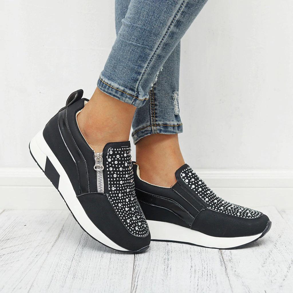 Female Knitted Vulcanized Shoes - AmiraMart