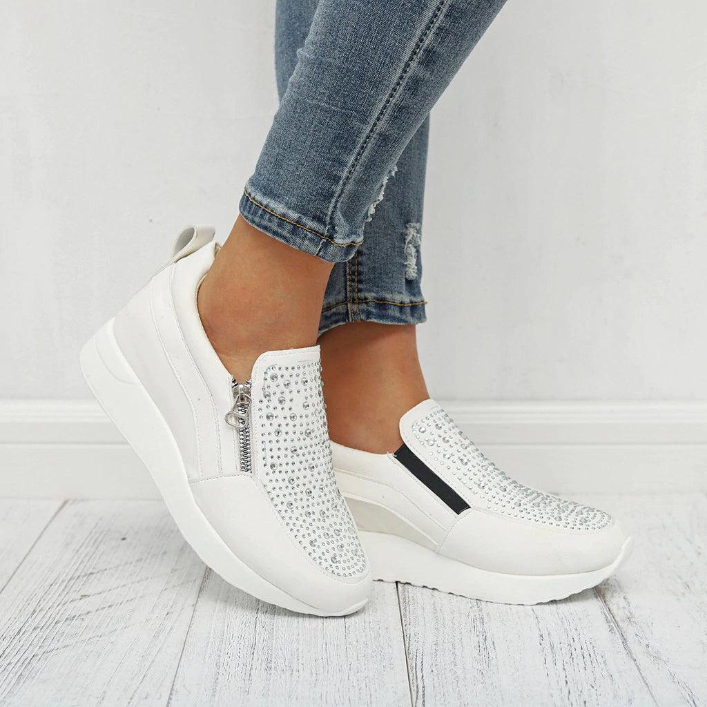 Female Knitted Vulcanized Shoes - AmiraMart
