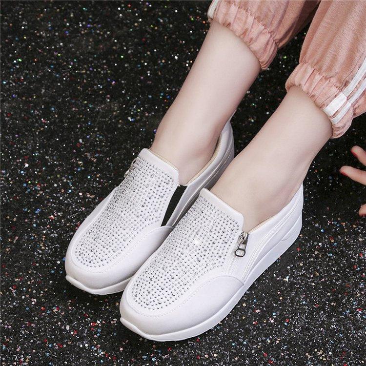 Female Knitted Vulcanized Shoes - AmiraMart