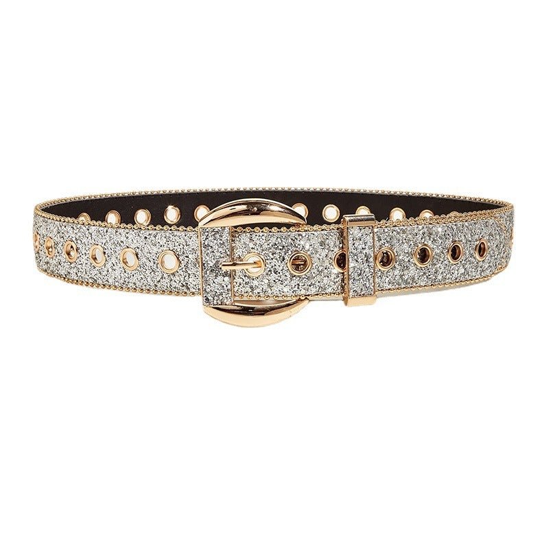 Female Personality Sequin Rhinestone Belt - AmiraMart