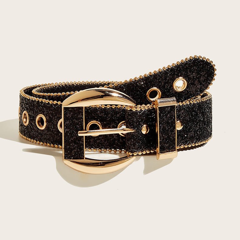 Female Personality Sequin Rhinestone Belt - AmiraMart