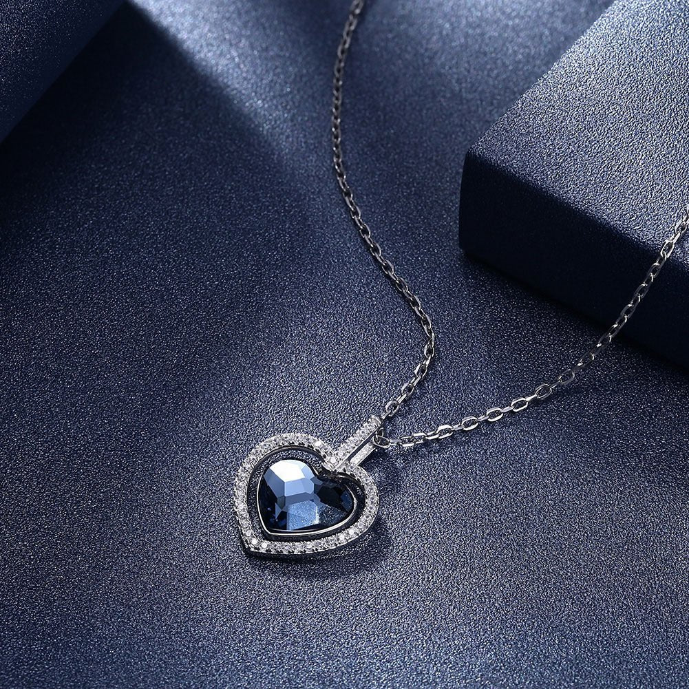 Female S925 Sterling Silver Diamond Heart - AmiraMart