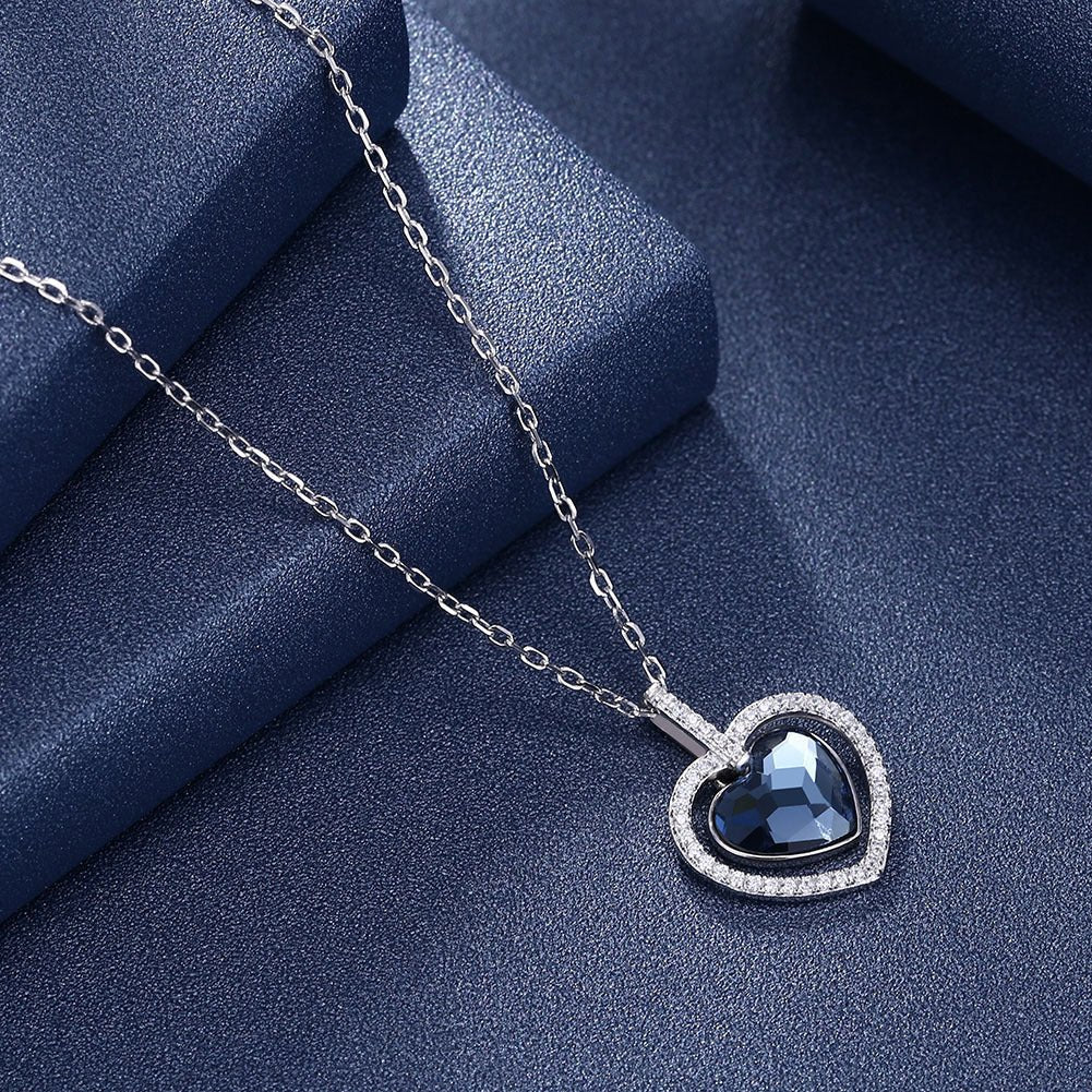 Female S925 Sterling Silver Diamond Heart - AmiraMart