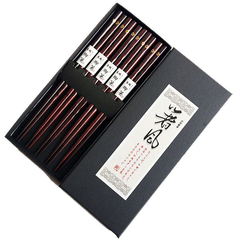 Five pairs of high - end gift chopsticks in gift box - AmiraMart