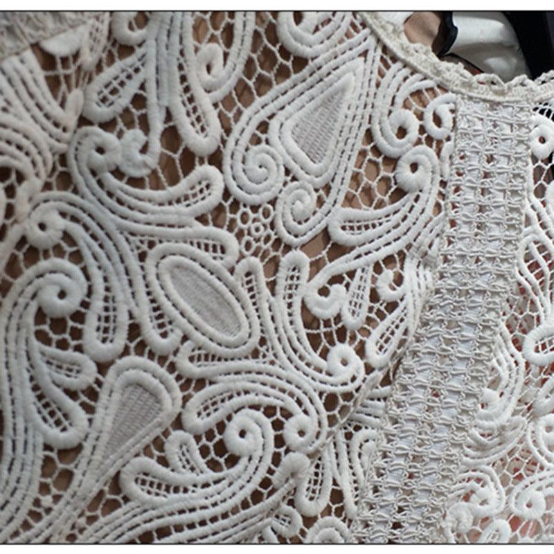 Flared sleeve lace dress - AmiraMart