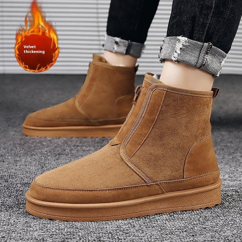 Fleece Lined Padded Warm Keeping Platform Cotton Shoes - AmiraMart