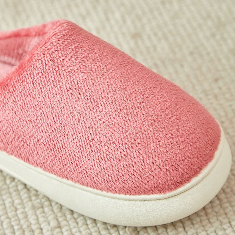 Fleece - lined Thickened Cotton Slippers Platform - AmiraMart