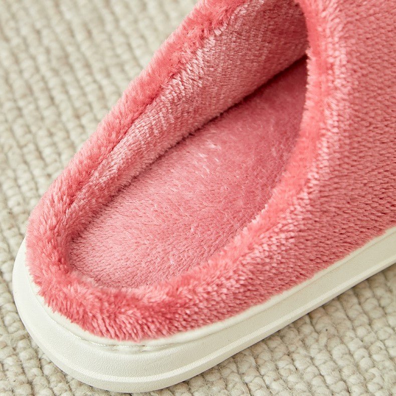 Fleece - lined Thickened Cotton Slippers Platform - AmiraMart
