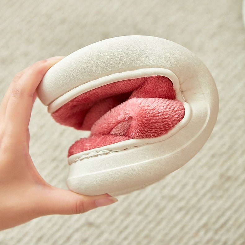 Fleece - lined Thickened Cotton Slippers Platform - AmiraMart