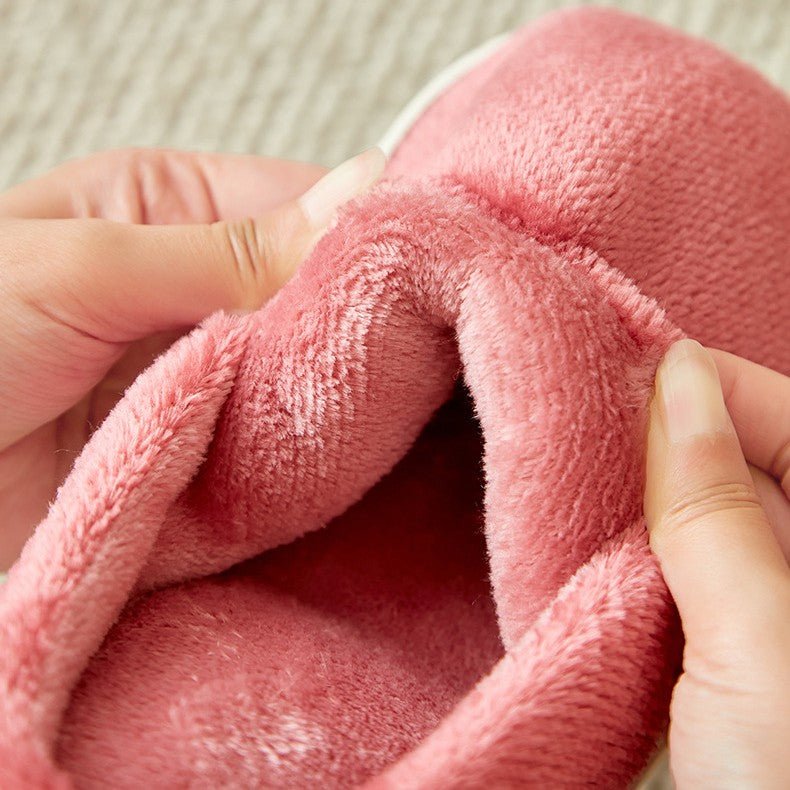 Fleece - lined Thickened Cotton Slippers Platform - AmiraMart