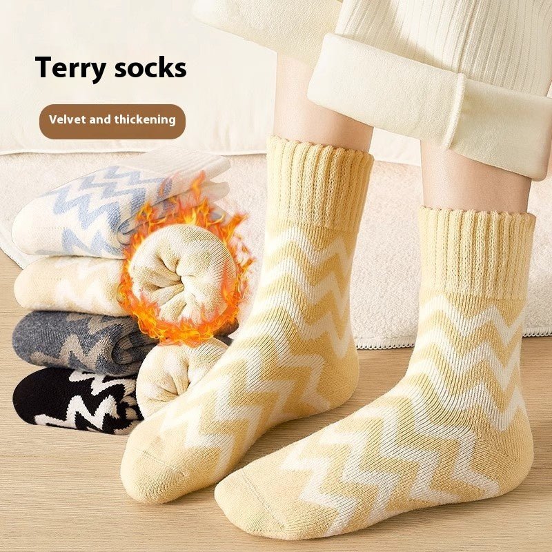 Fleece Lined Winter Warm Floor Socks - AmiraMart