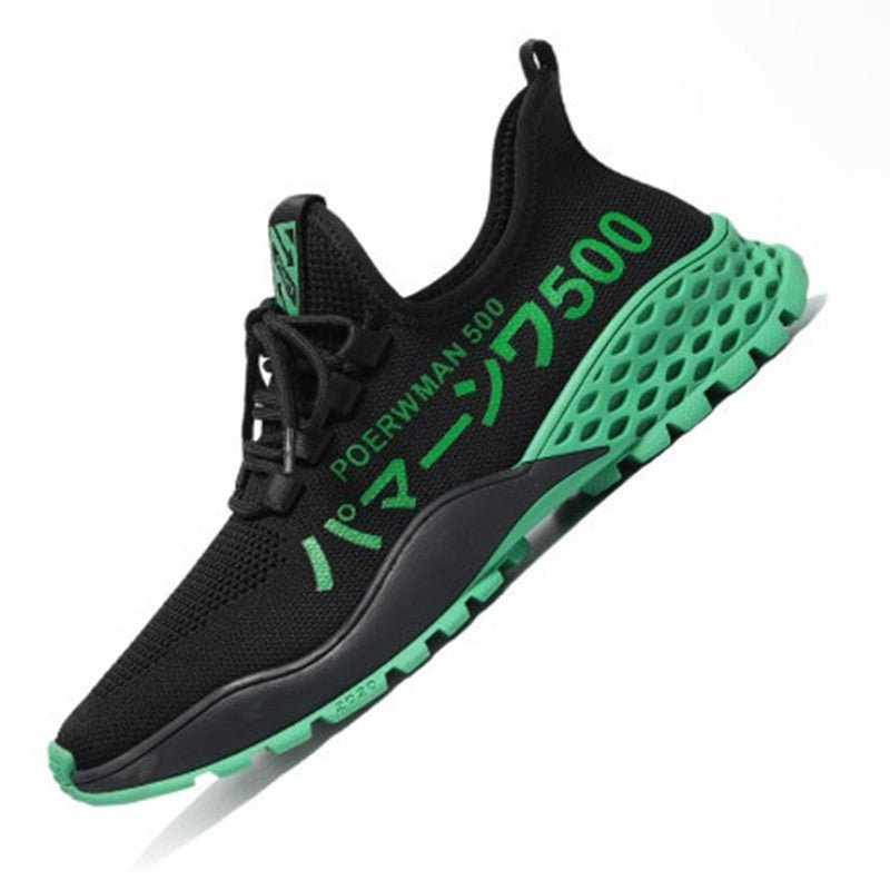 Flying Woven Breathable Casual Shoes Fashion Trend Running Shoes - AmiraMart