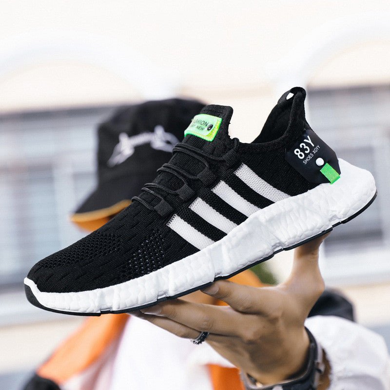 Flying Woven Shoes Sports Shoes Men's Casual Shoes Mesh Breathable - AmiraMart