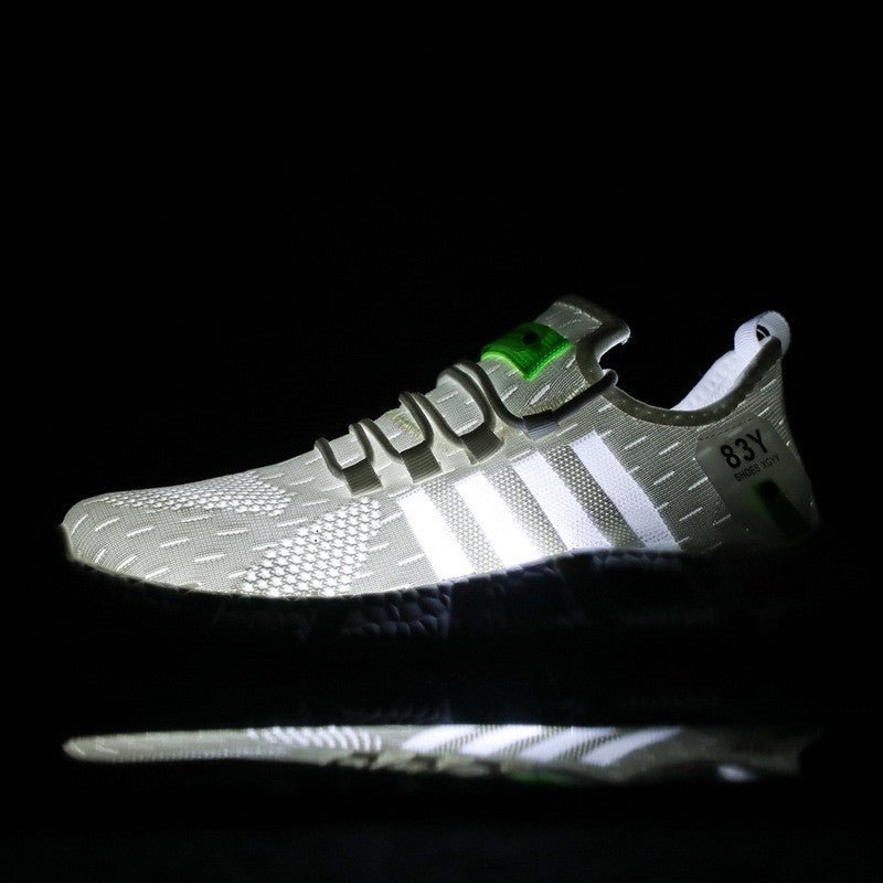 Flying Woven Shoes Sports Shoes Men's Casual Shoes Mesh Breathable - AmiraMart