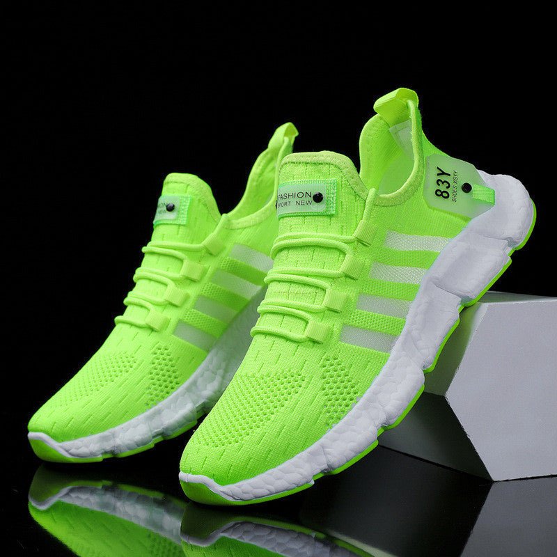 Flying Woven Shoes Sports Shoes Men's Casual Shoes Mesh Breathable - AmiraMart