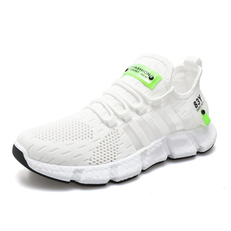 Flying Woven Shoes Sports Shoes Men's Casual Shoes Mesh Breathable - AmiraMart