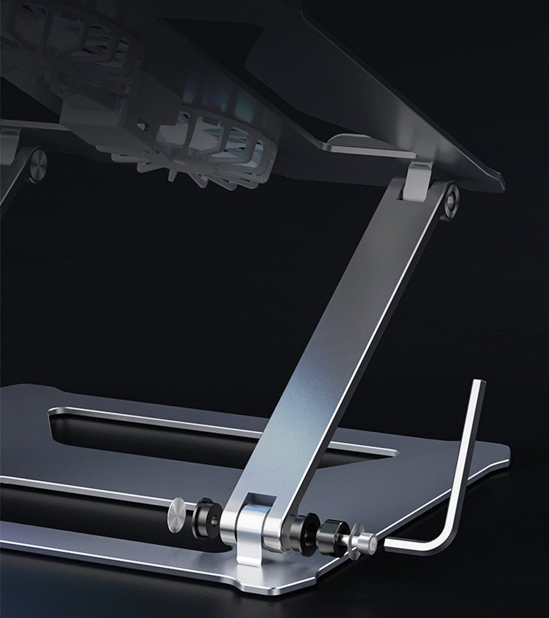 Foldable Laptop Table Stand With Double Cooling Fan - AmiraMart