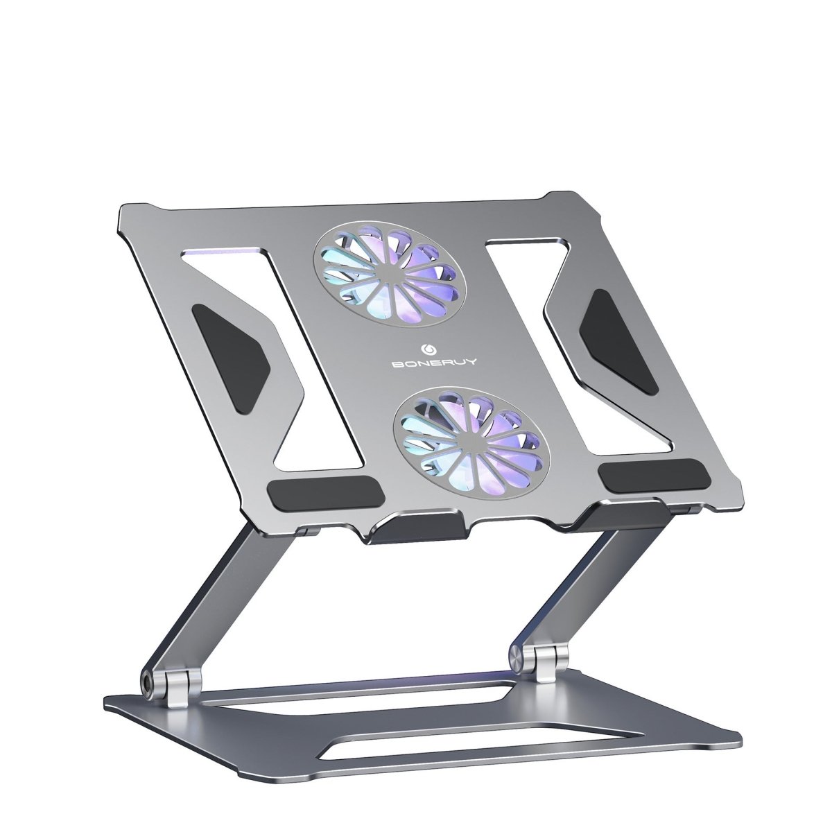 Foldable Laptop Table Stand With Double Cooling Fan - AmiraMart