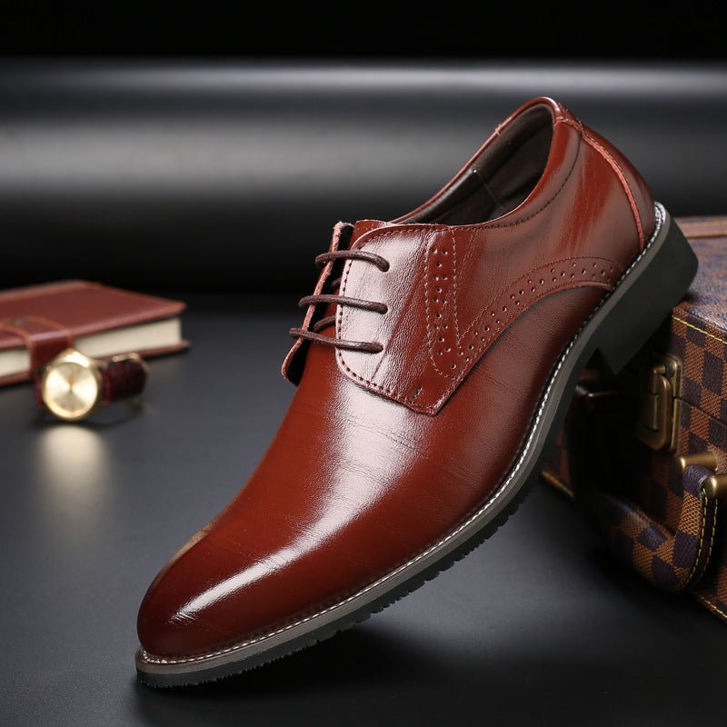 Formal Plus Size Business Men's Leather Shoes - AmiraMart