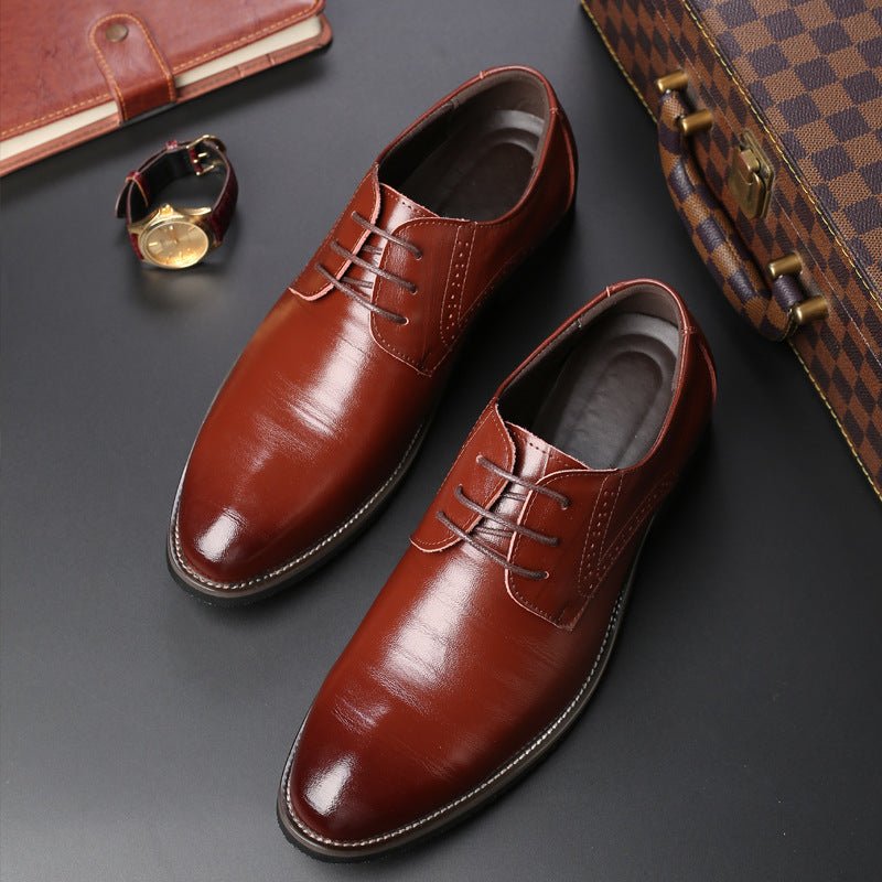 Formal Plus Size Business Men's Leather Shoes - AmiraMart