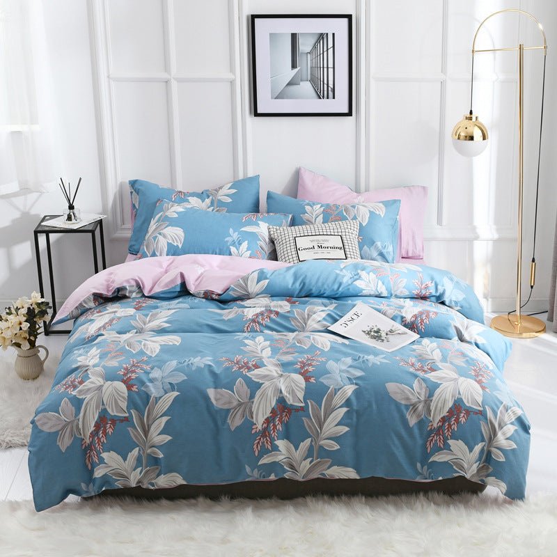 Four - piece Combed Long - staple Cotton Simple Bedding Student Kit - AmiraMart