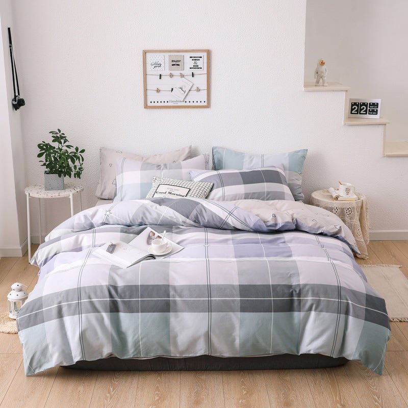 Four - piece Combed Long - staple Cotton Simple Bedding Student Kit - AmiraMart