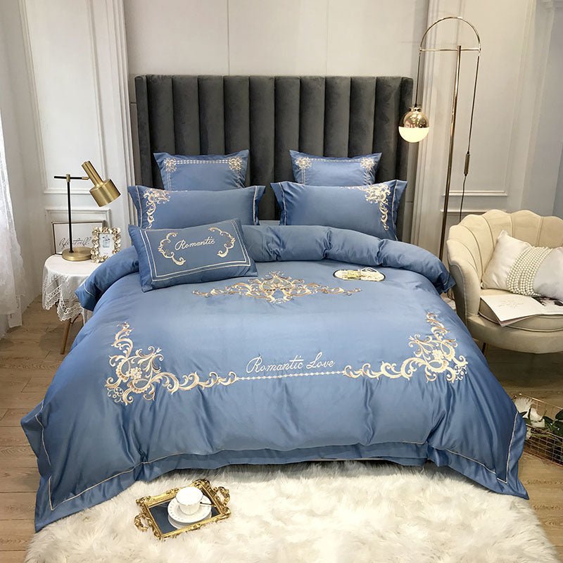 Four - Piece Cotton Bedding Ice Silk Summer European Style - AmiraMart