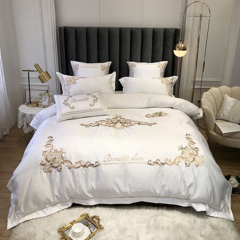 Four - Piece Cotton Bedding Ice Silk Summer European Style - AmiraMart