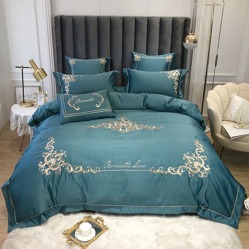 Four - Piece Cotton Bedding Ice Silk Summer European Style - AmiraMart