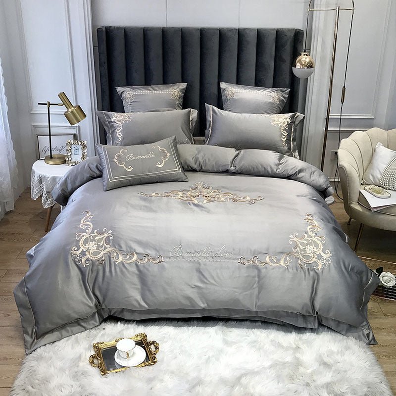 Four - Piece Cotton Bedding Ice Silk Summer European Style - AmiraMart
