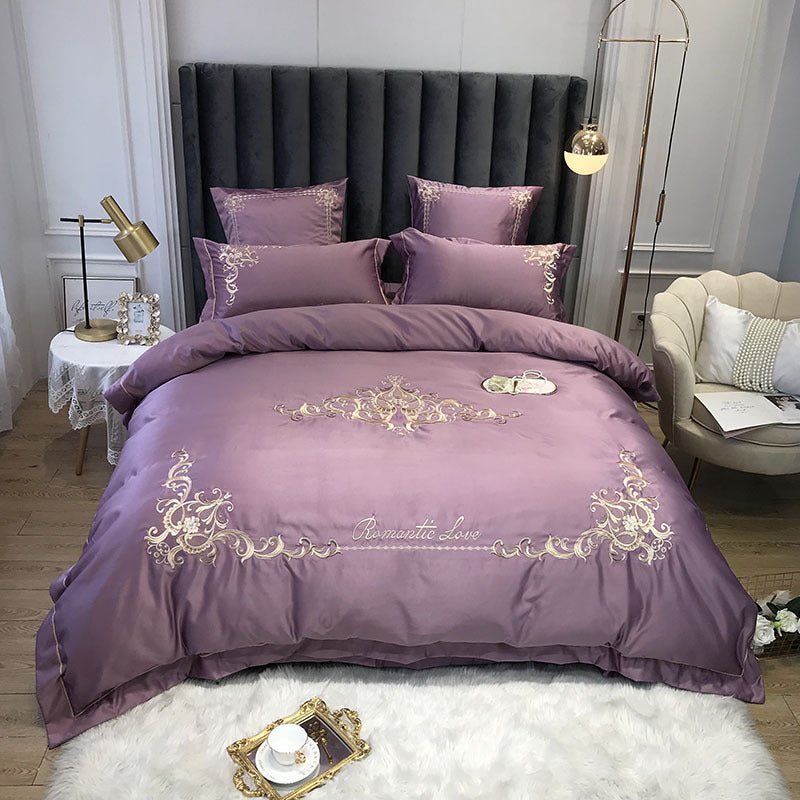 Four - Piece Cotton Bedding Ice Silk Summer European Style - AmiraMart