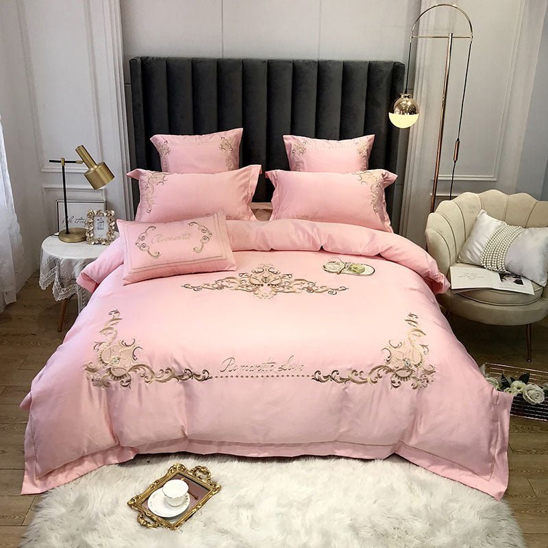 Four - Piece Cotton Bedding Ice Silk Summer European Style - AmiraMart