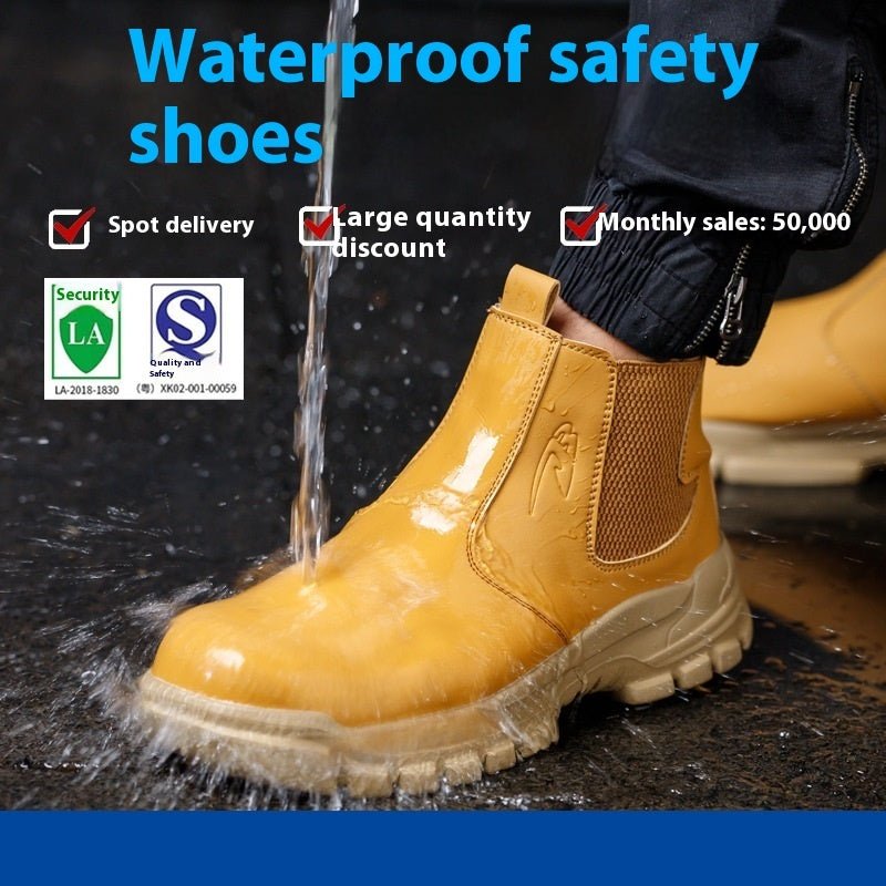 Four Seasons Steel Toe Cap Waterproof Work Shoes - AmiraMart