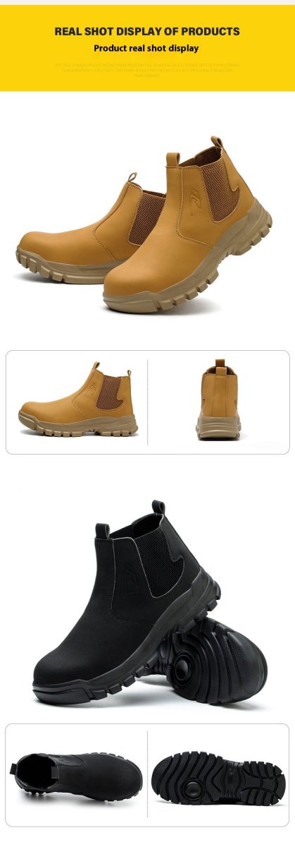 Four Seasons Steel Toe Cap Waterproof Work Shoes - AmiraMart