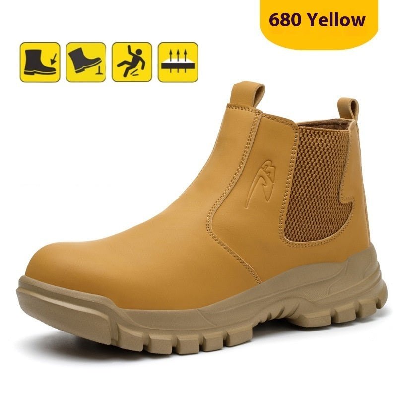 Four Seasons Steel Toe Cap Waterproof Work Shoes - AmiraMart